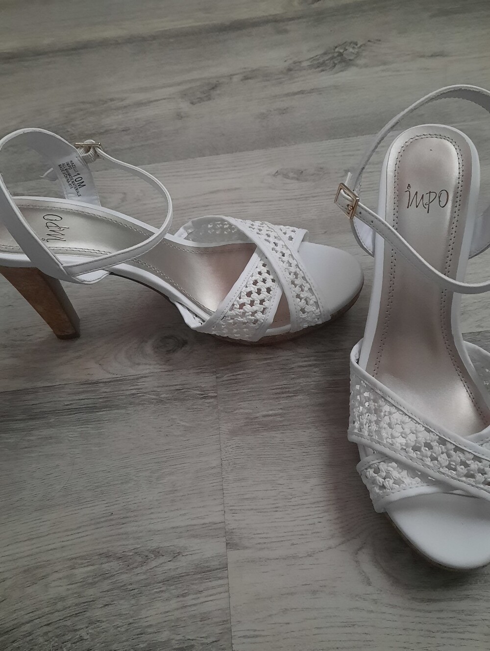 Impo White Strappy High Heel Sandals -